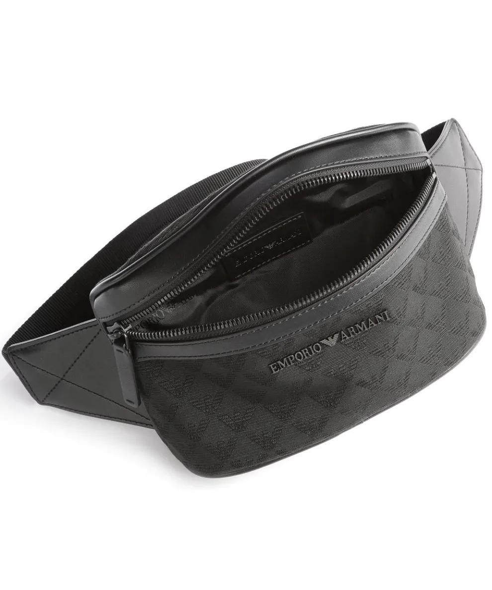 Omnia Jacquard Gürteltasche Polyester, Baumwolle schwarz