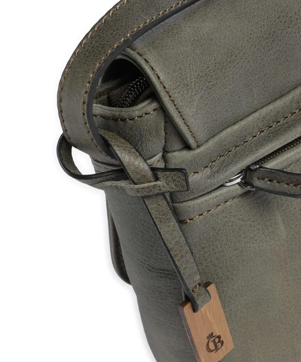 Carisma Umhängetasche genarbtes Rindsleder khaki