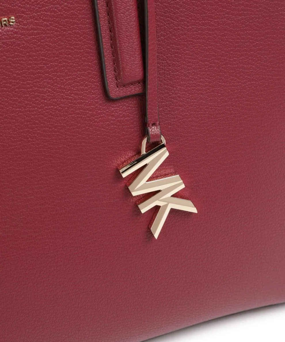 Laila Medium Shopper genarbtes Rindsleder wein