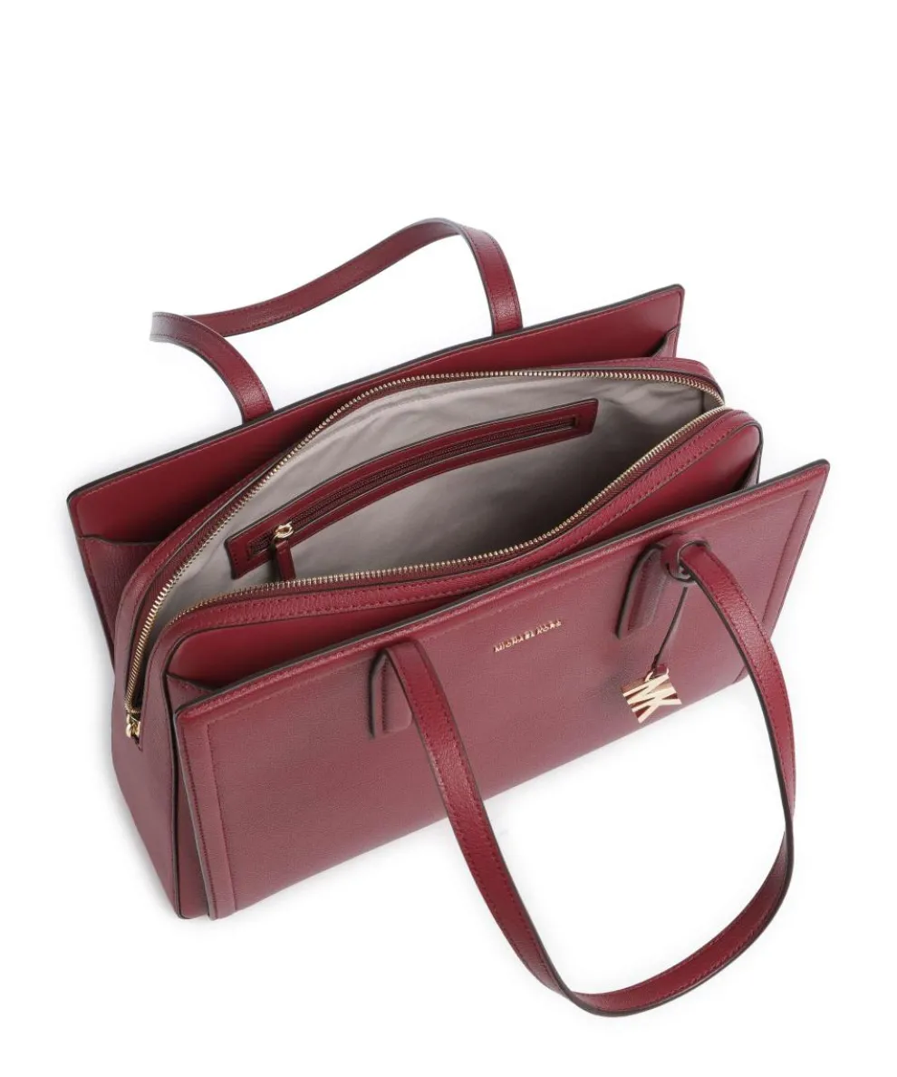 Laila Medium Shopper genarbtes Rindsleder wein