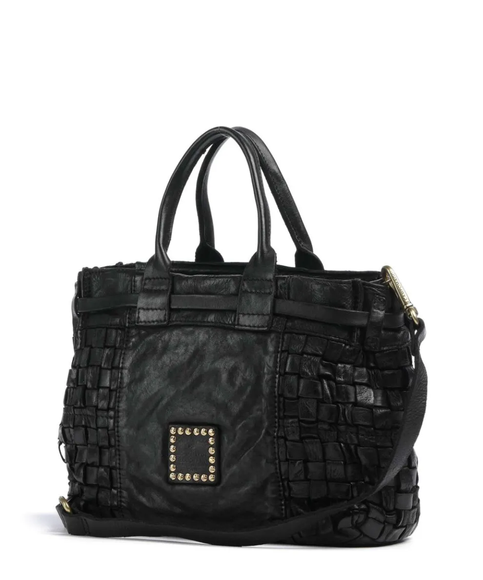 Handtasche fein genarbtes Rindsleder schwarz