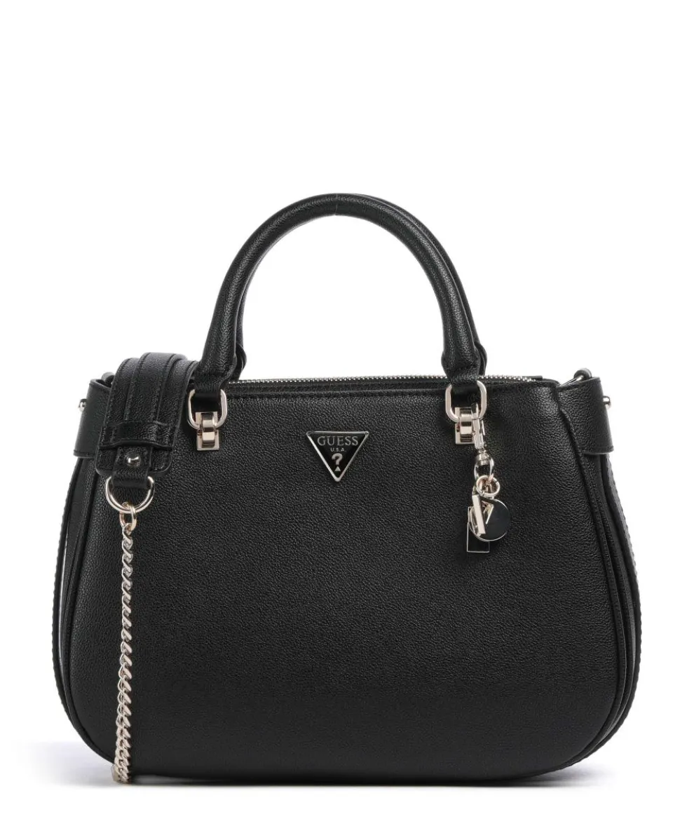 Fedora Handtasche Lederimitat schwarz