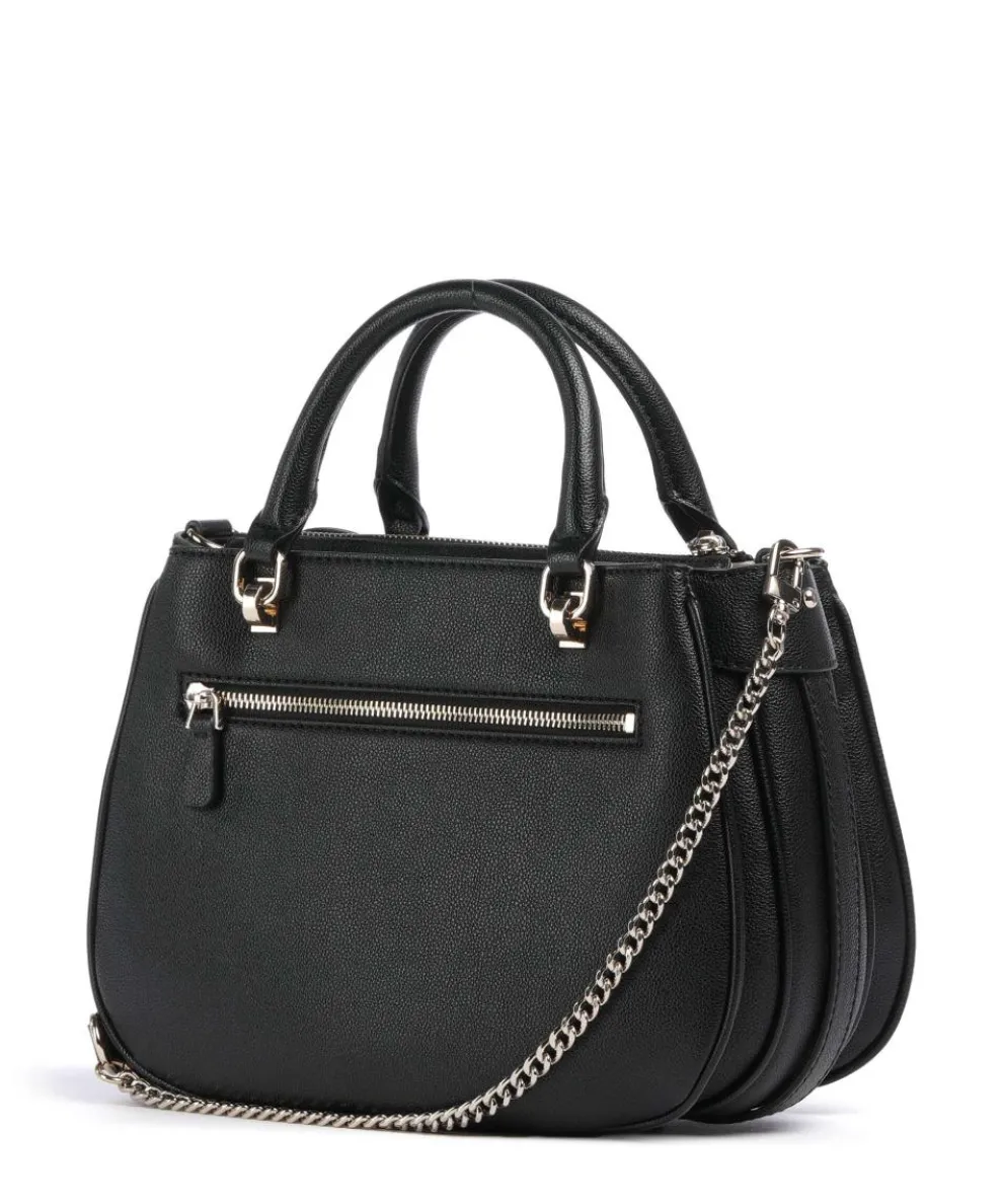 Fedora Handtasche Lederimitat schwarz