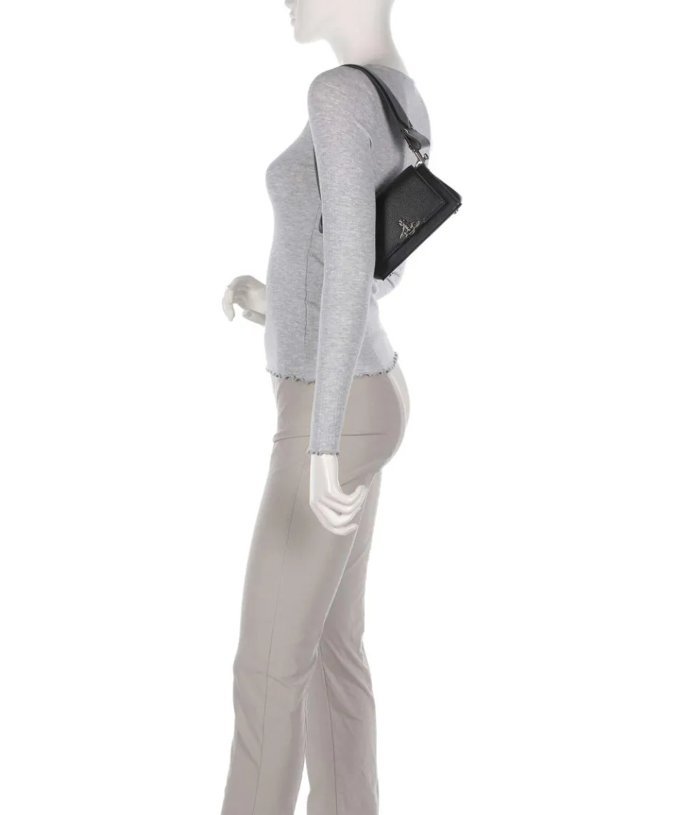 Hazel Re-Vegan Grain Small Schultertasche Lederimitat schwarz