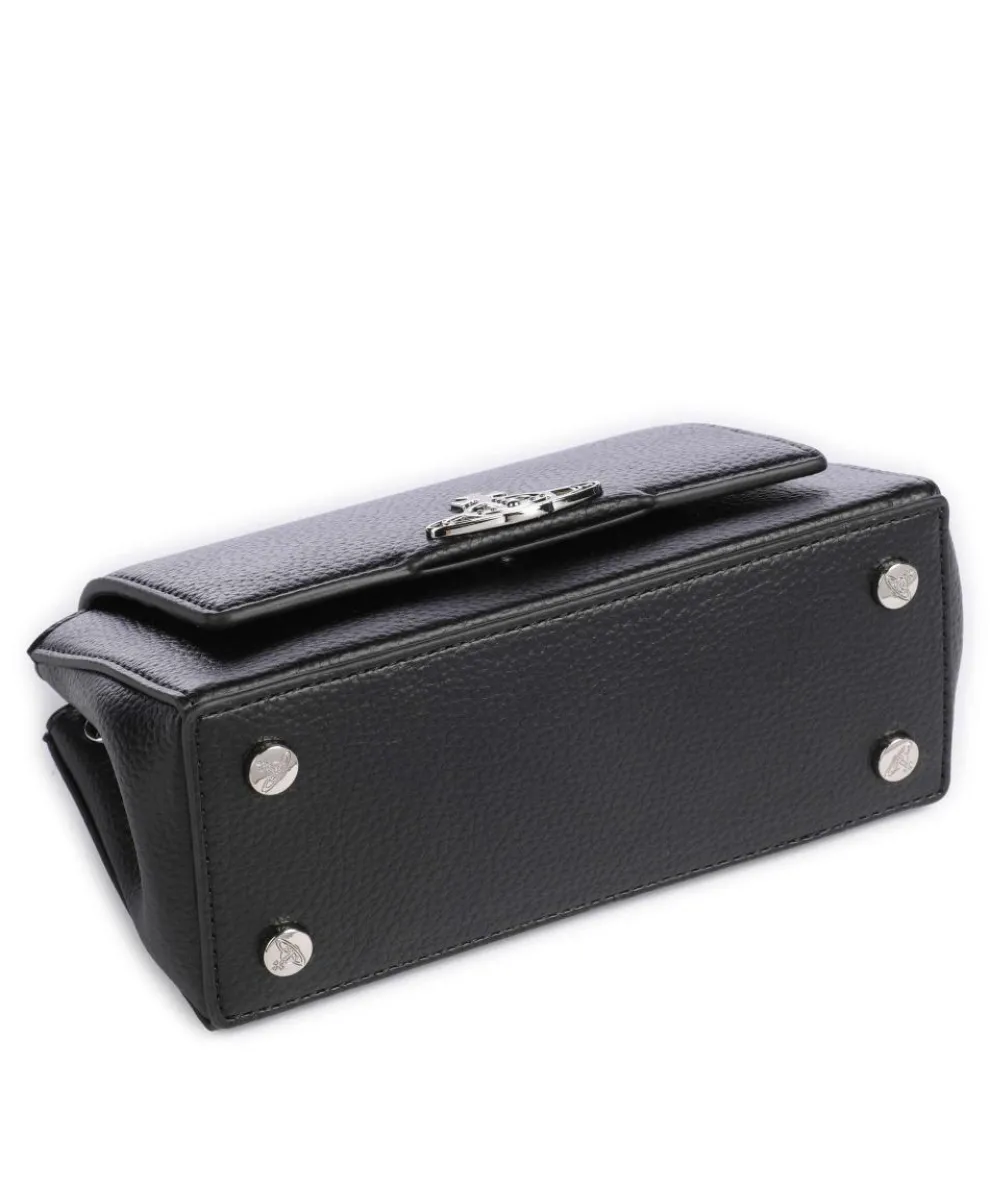 Hazel Re-Vegan Grain Small Schultertasche Lederimitat schwarz