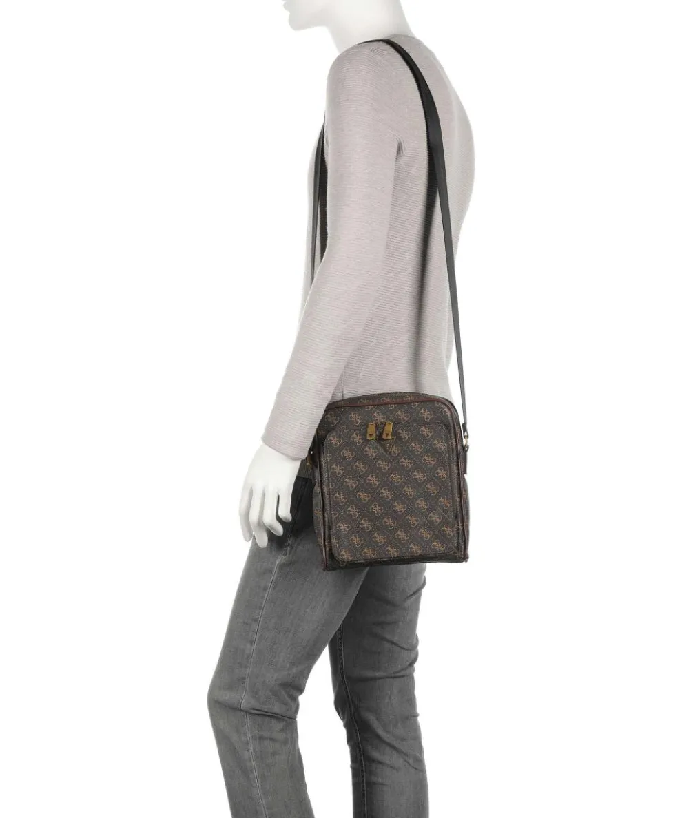 Milano Eco Umhängetasche Lederimitat dunkelbraun