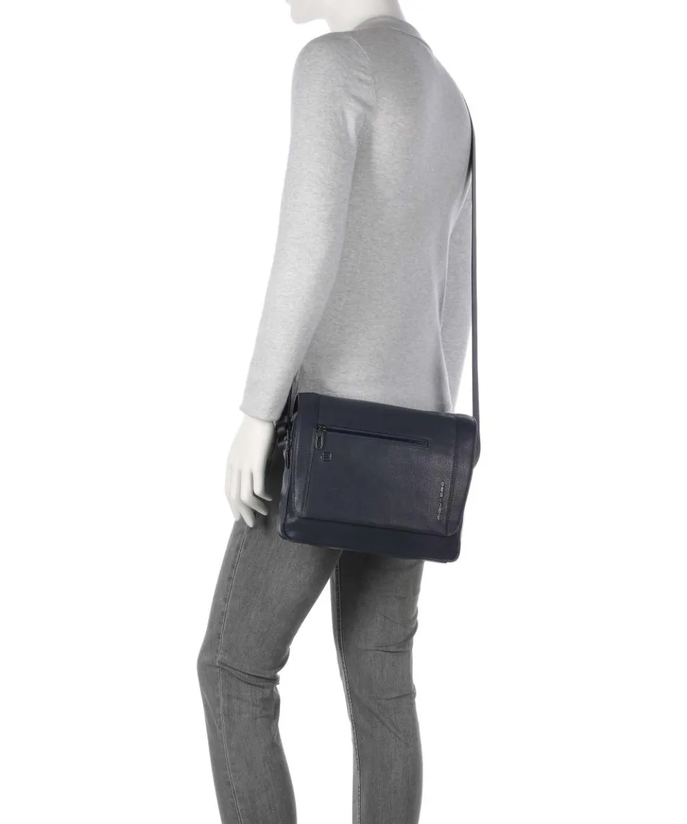 S134 Kuriertasche genarbtes Rindsleder navy