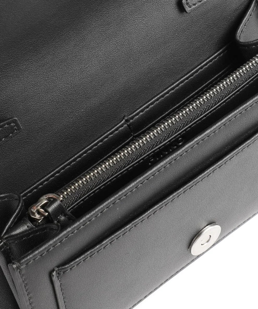 Love One Geldbörse fein genarbtes Leder schwarz