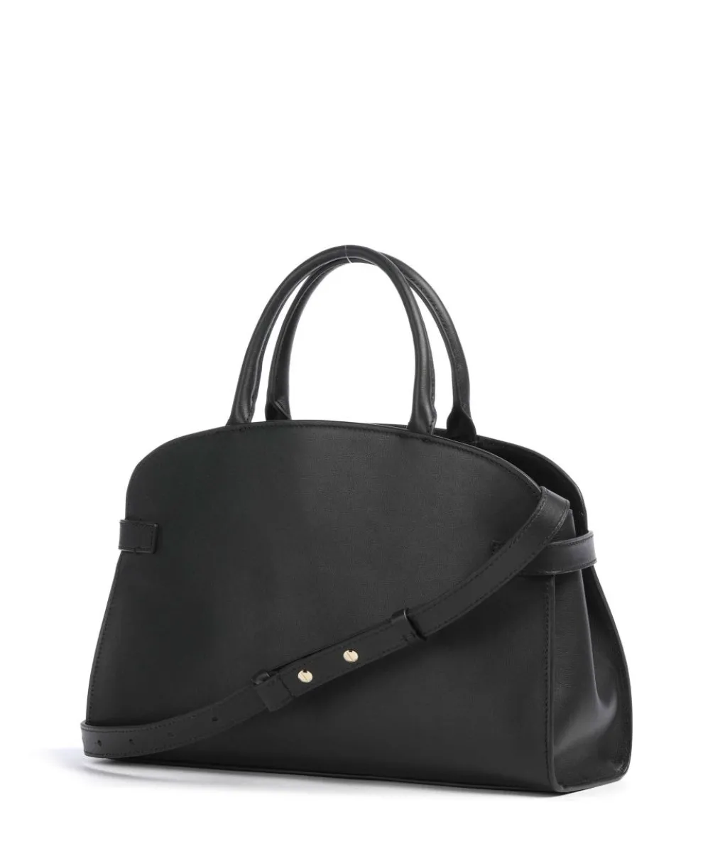 Sabine Handtasche fein genarbtes Rindsleder schwarz