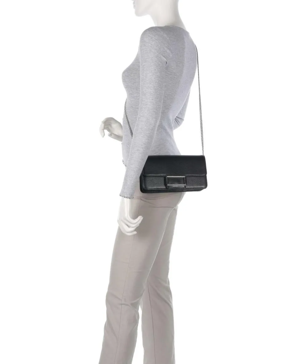 Magda Umhängetasche genarbtes Rindsleder schwarz