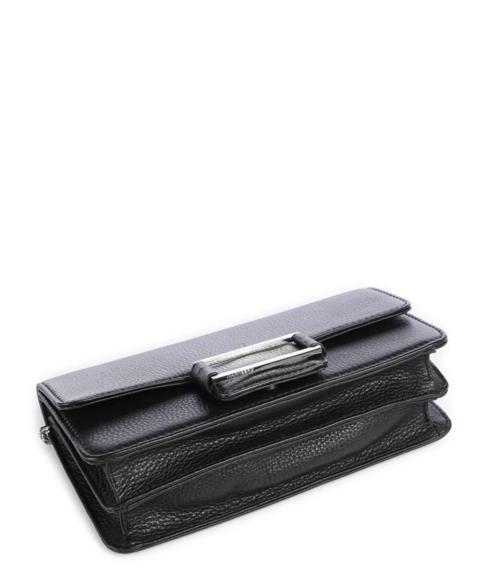 Magda Umhängetasche genarbtes Rindsleder schwarz