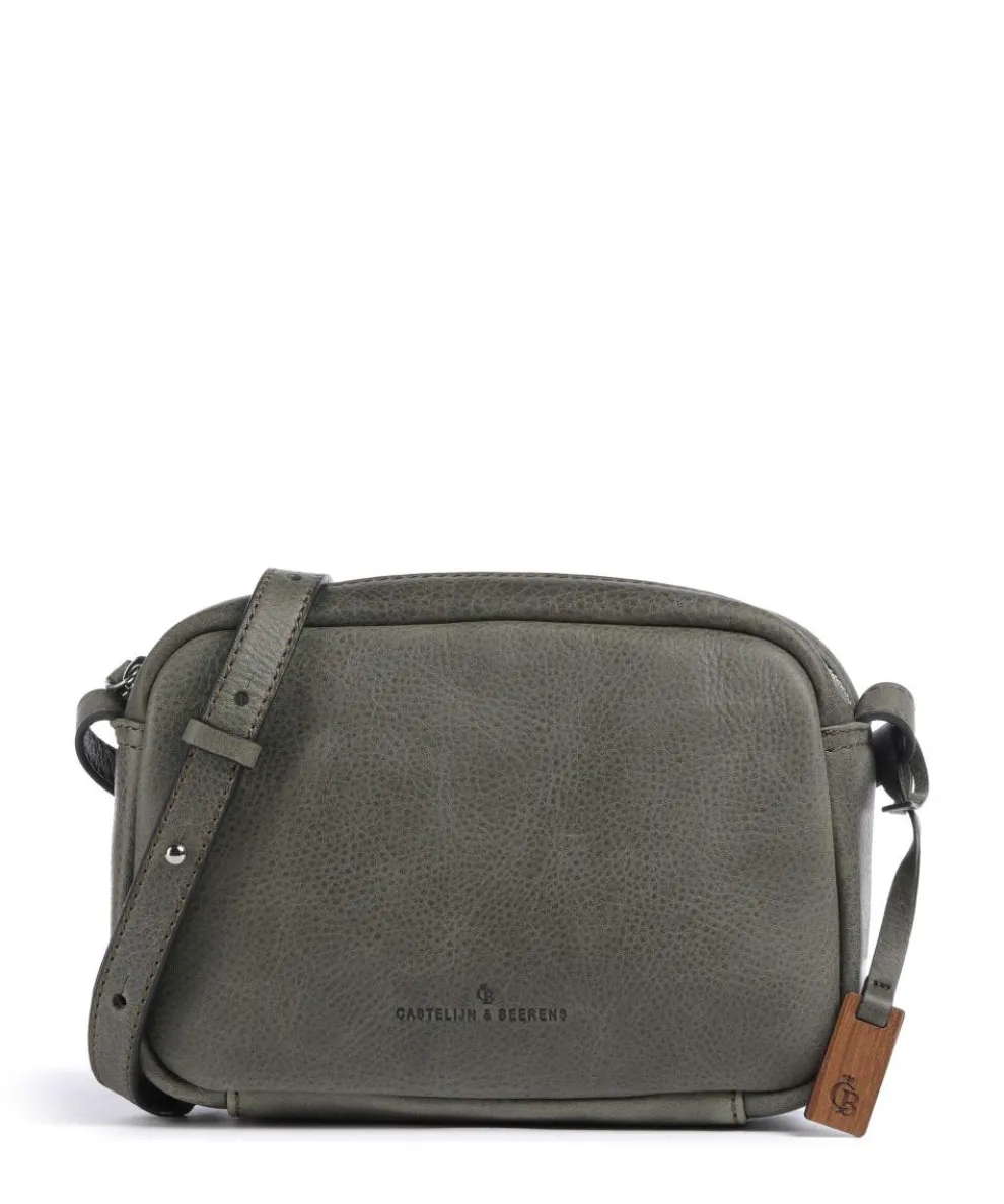 Carisma Umhängetasche genarbtes Rindsleder khaki
