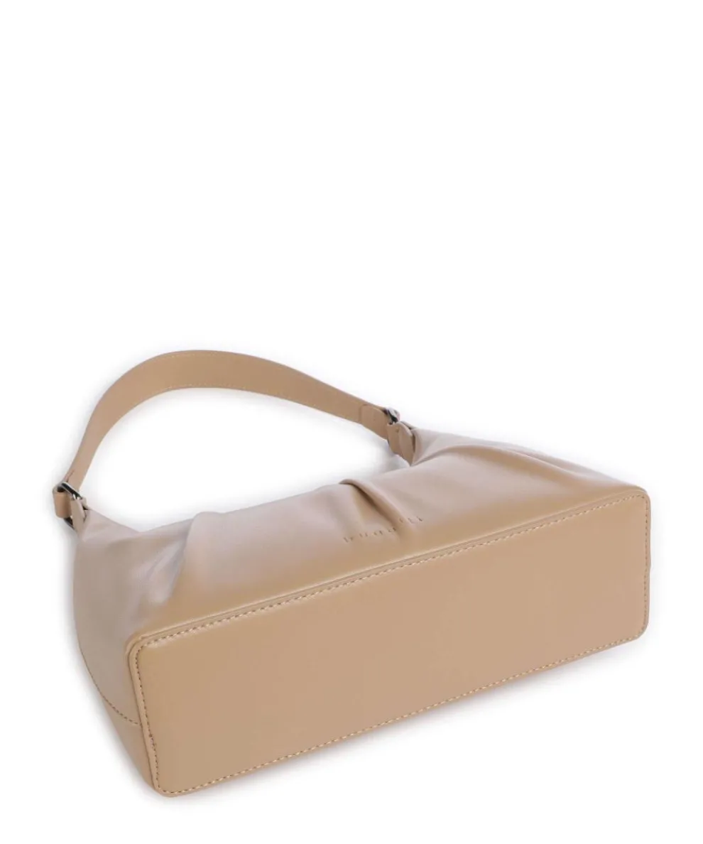 Mila Schultertasche Lederimitat beige