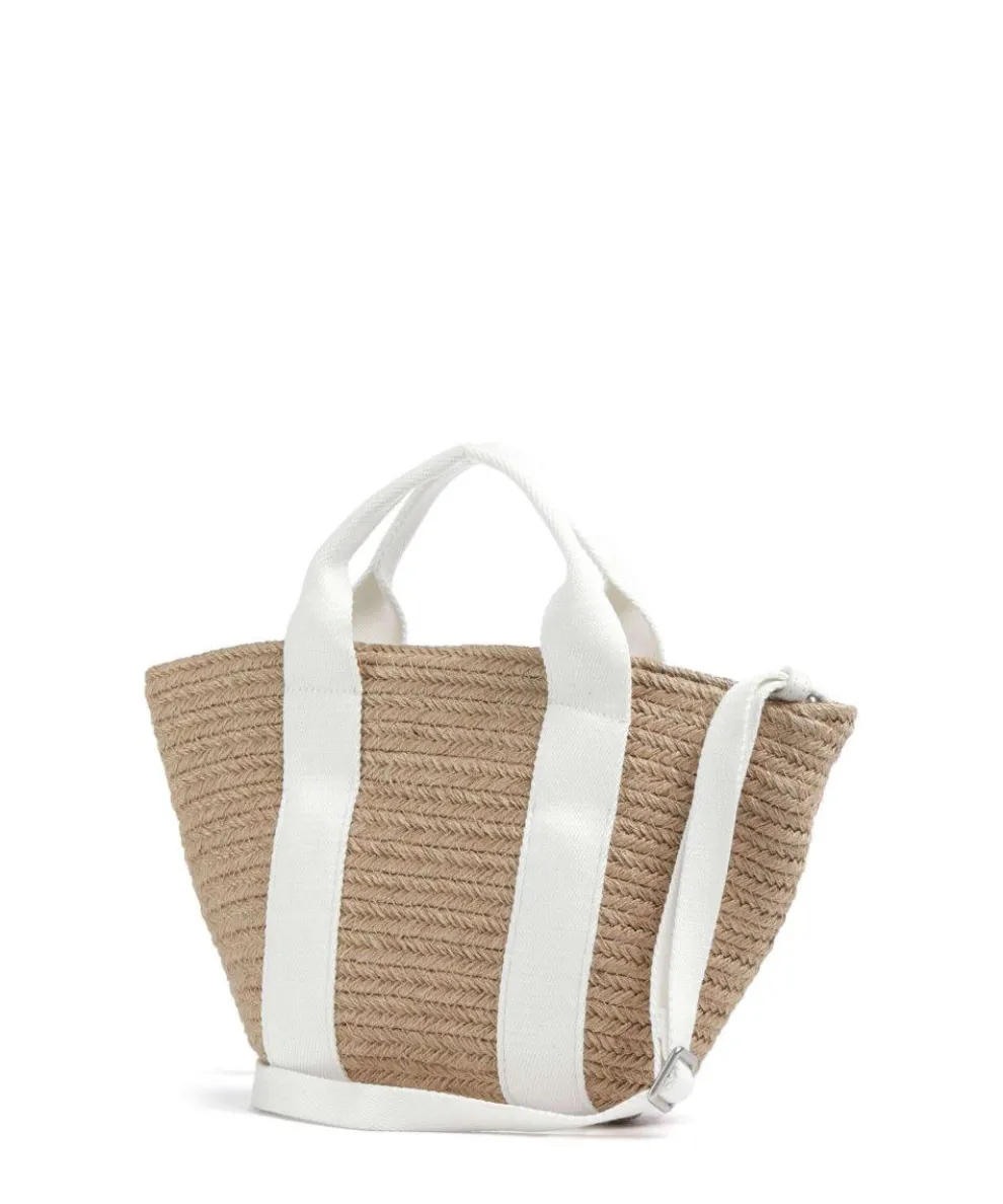 Meria Umhängetasche Bast beige/weiß