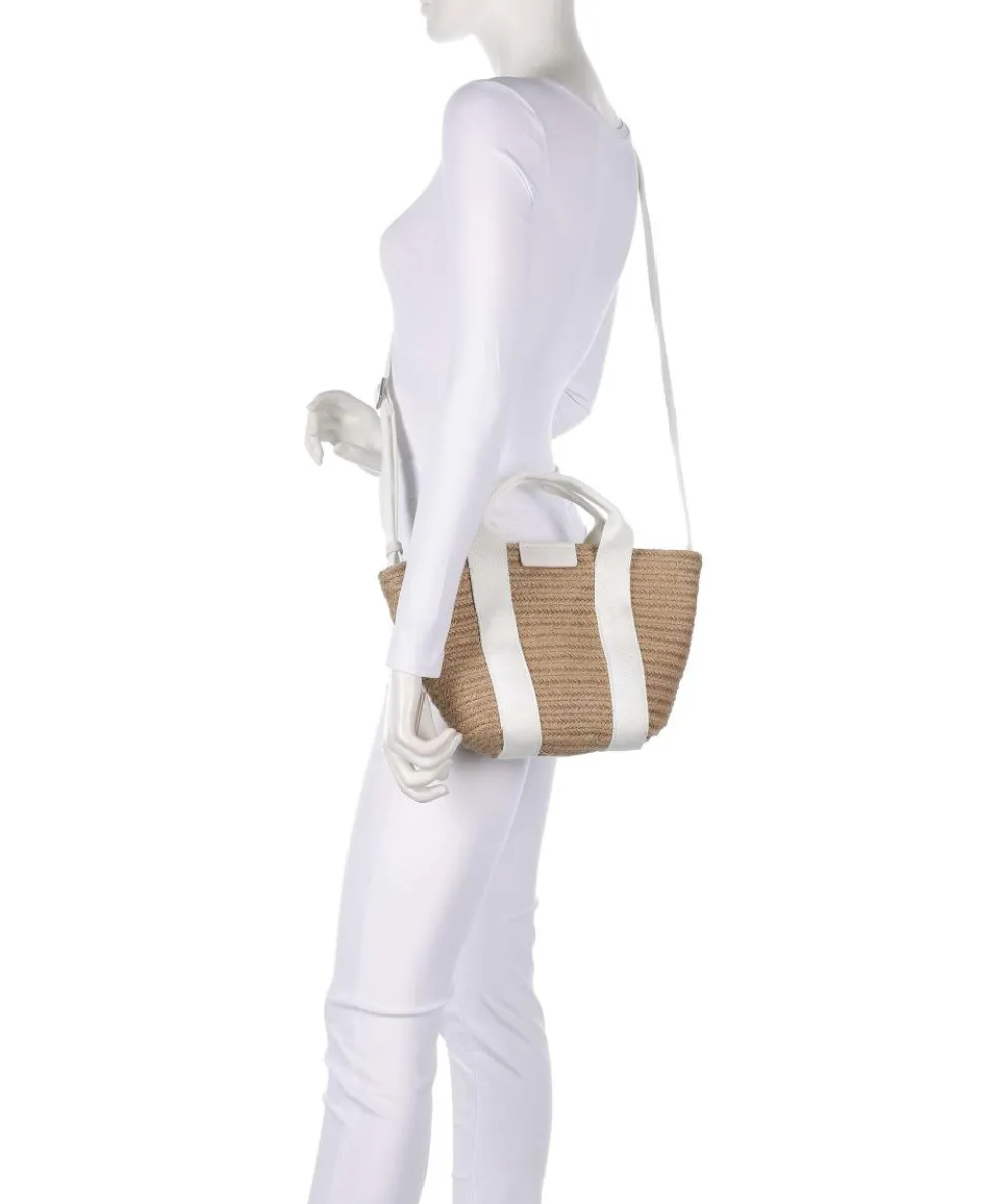 Meria Umhängetasche Bast beige/weiß