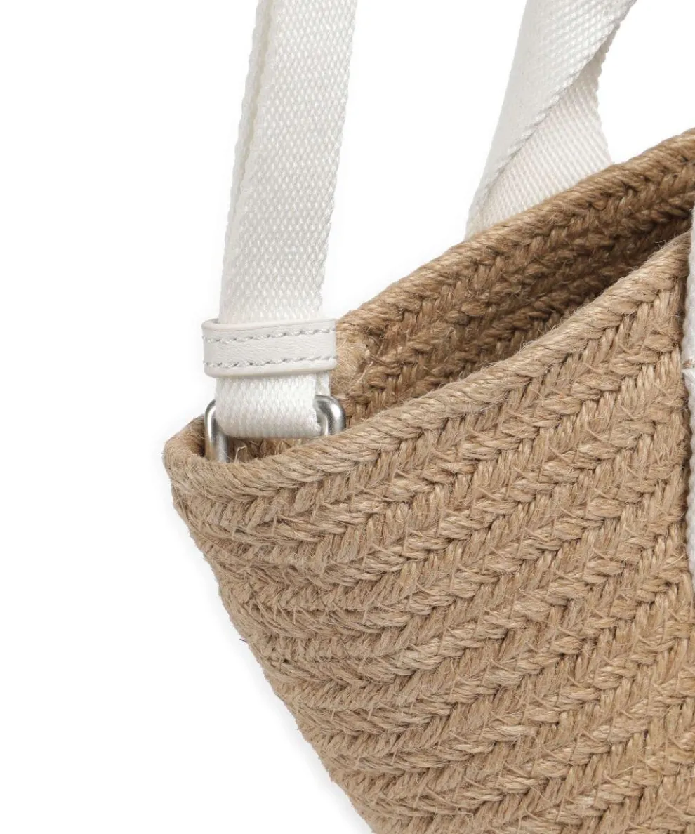 Meria Umhängetasche Bast beige/weiß