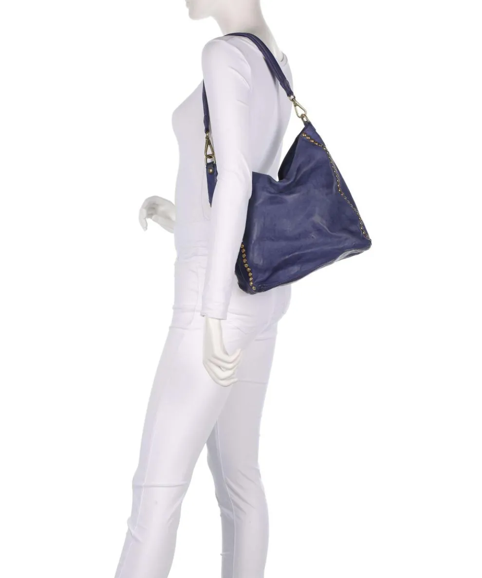 Beuteltasche fein genarbtes Rindsleder dunkelblau