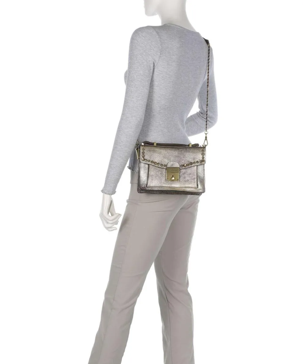 Umhängetasche Rindsleder platin