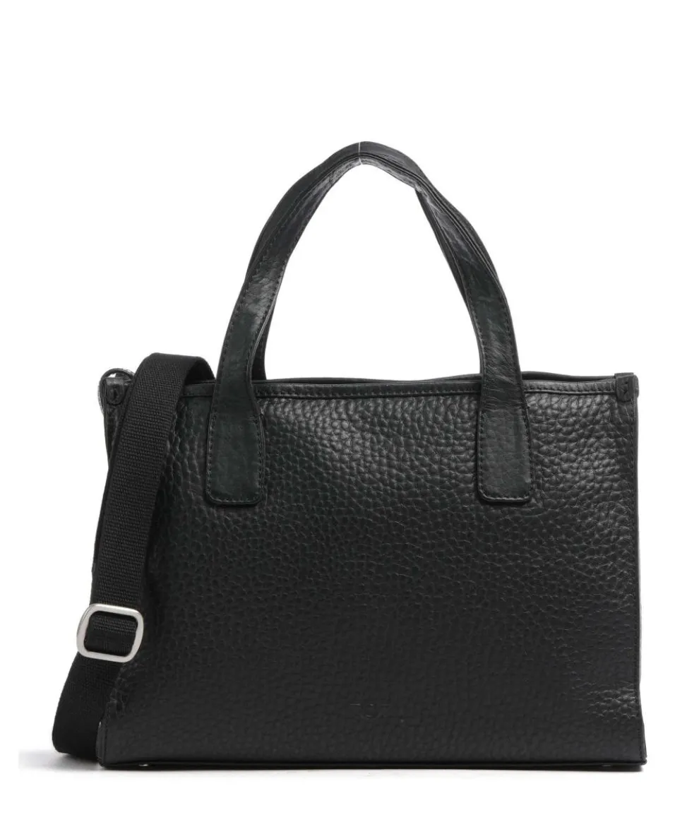 Hirsch Gabrielle Handtasche genarbtes Leder schwarz