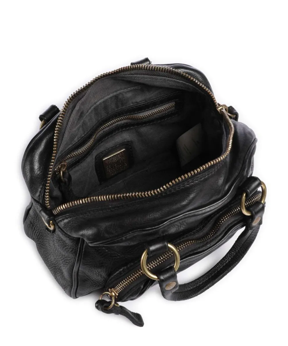 Handtasche Rindsleder schwarz