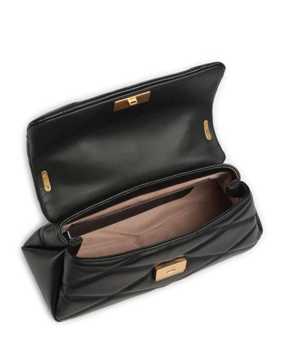 Grace Schultertasche Schafsleder schwarz