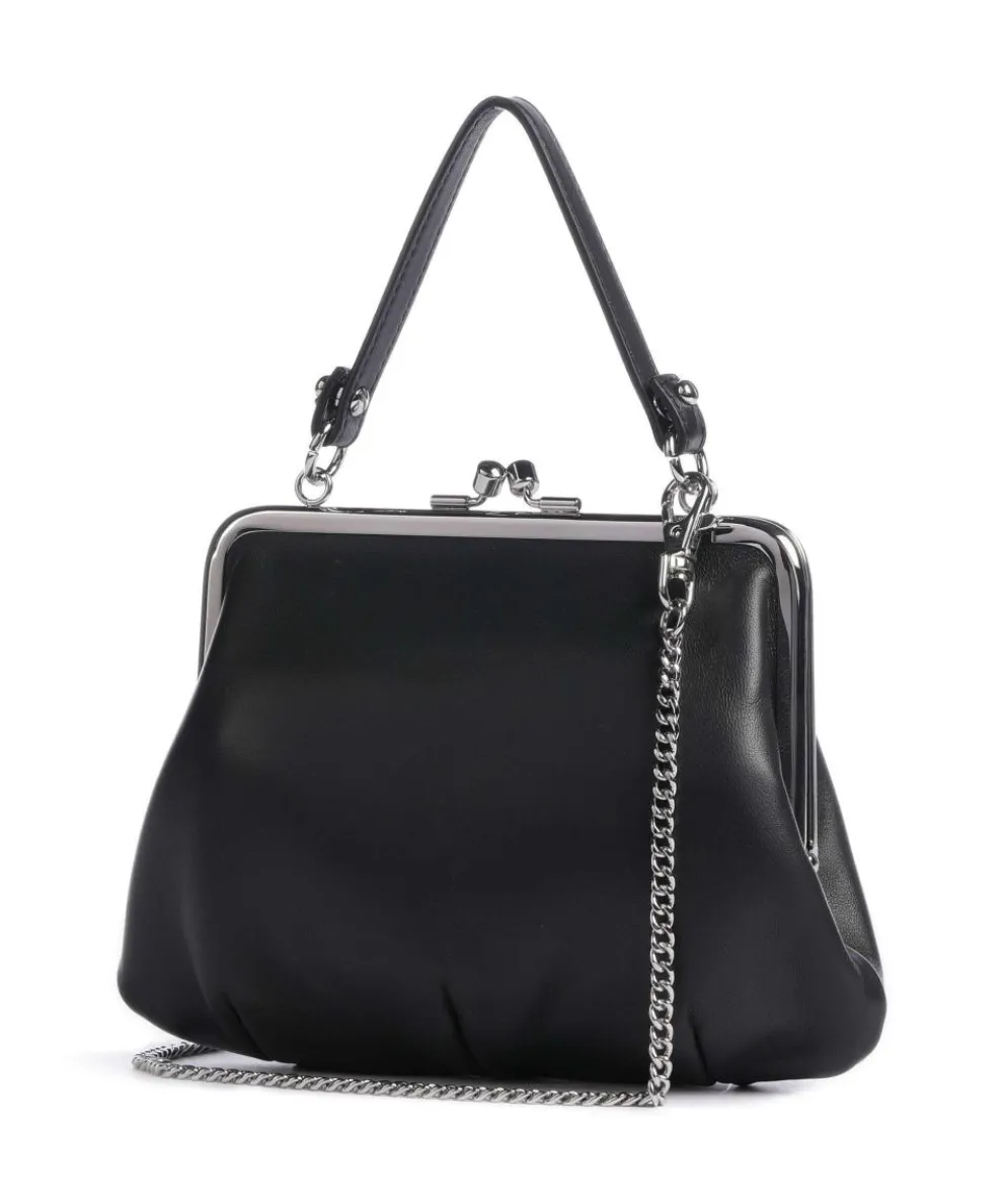 Granny Frame Nappa Umhängetasche Lammleder schwarz