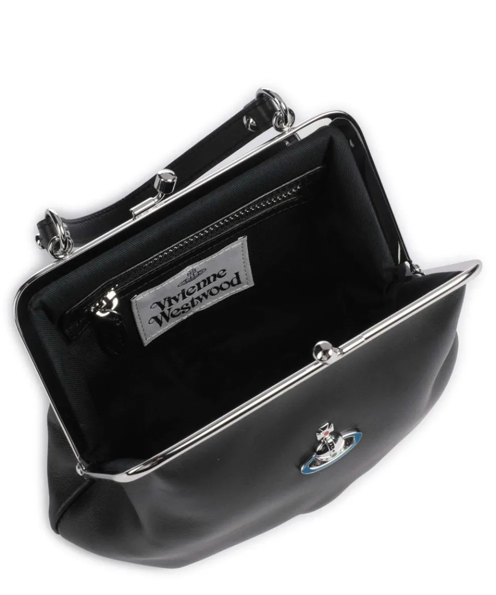 Granny Frame Nappa Umhängetasche Lammleder schwarz