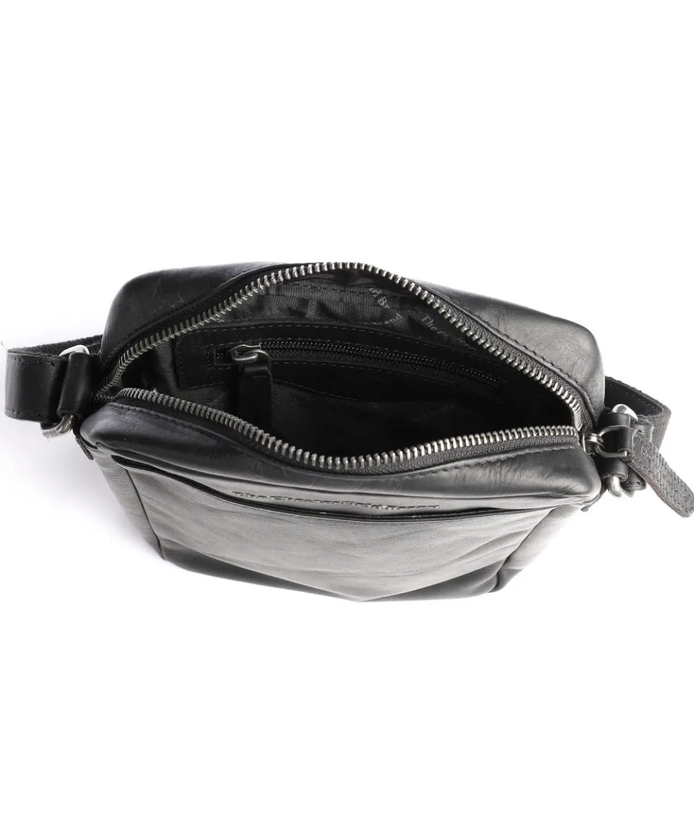 Saba Umhängetasche Pull-Up Rindsleder schwarz