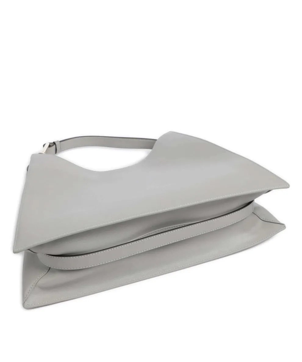 Nuvola L Beuteltasche fein genarbtes Leder grau