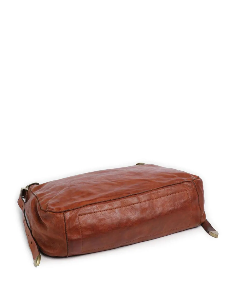 Beuteltasche genarbtes Rindsleder cognac