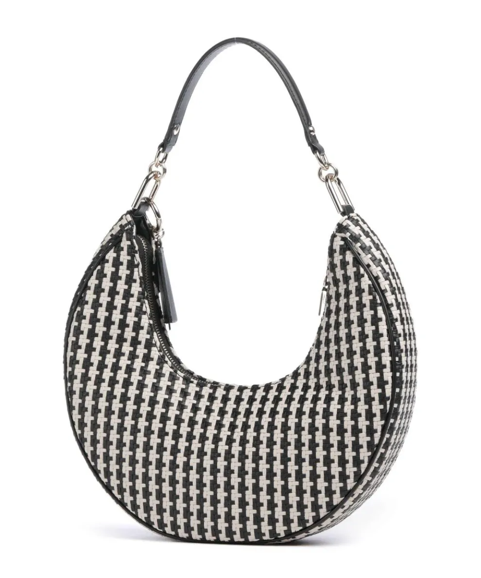 Mirema Schultertasche Lederimitat schwarz/weiß