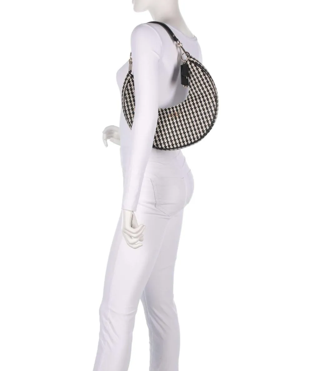 Mirema Schultertasche Lederimitat schwarz/weiß