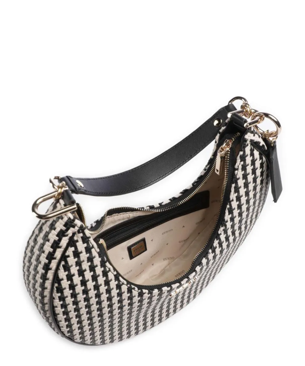 Mirema Schultertasche Lederimitat schwarz/weiß