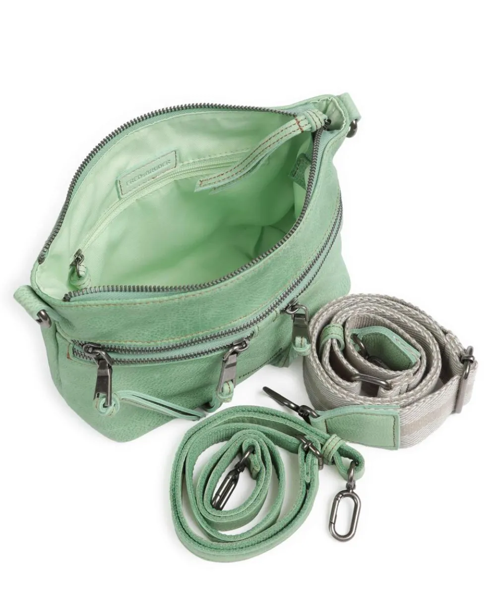 Dear Umhängetasche genarbtes Leder grün