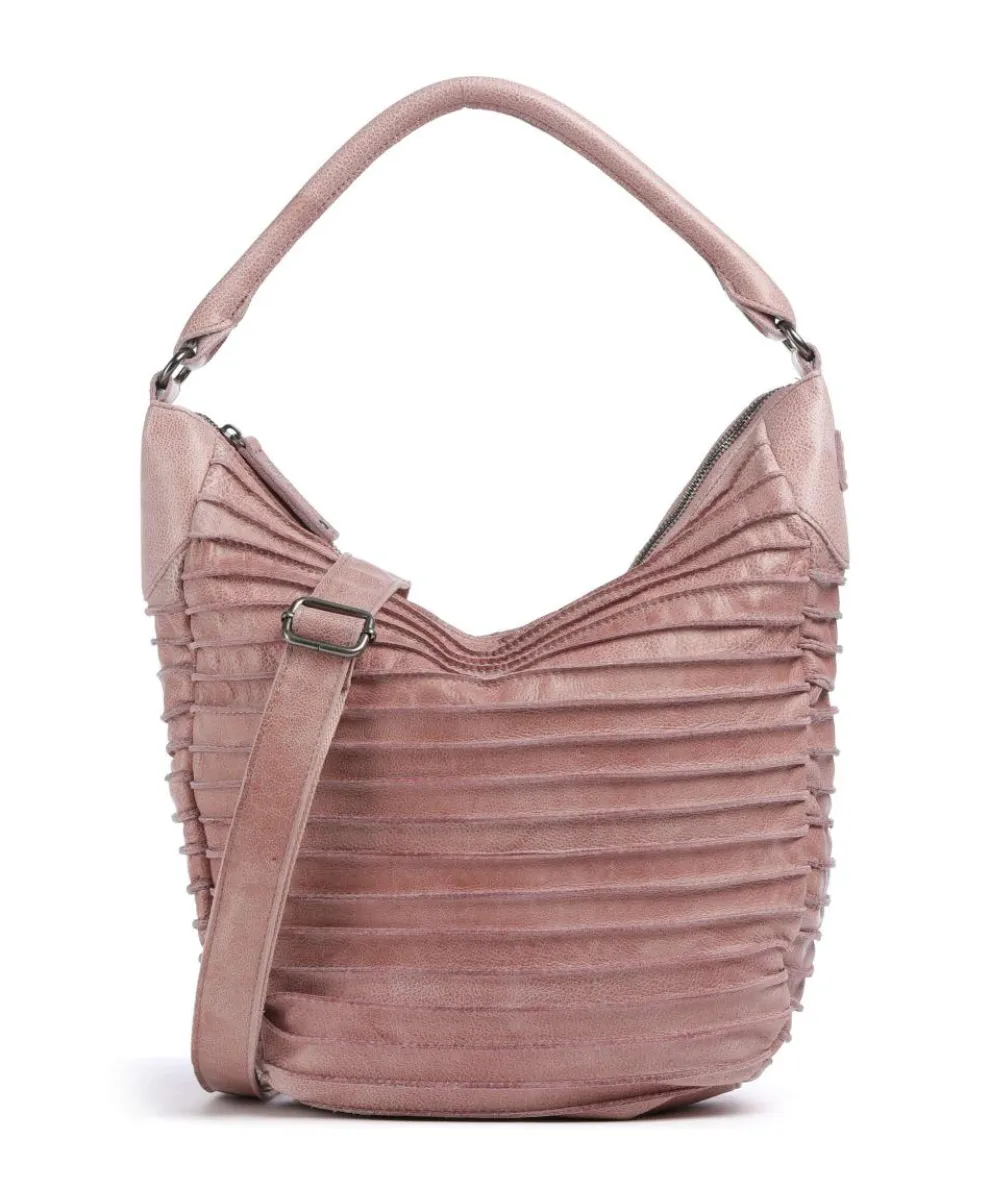 Bestseller Beuteltasche genarbtes Leder rosa