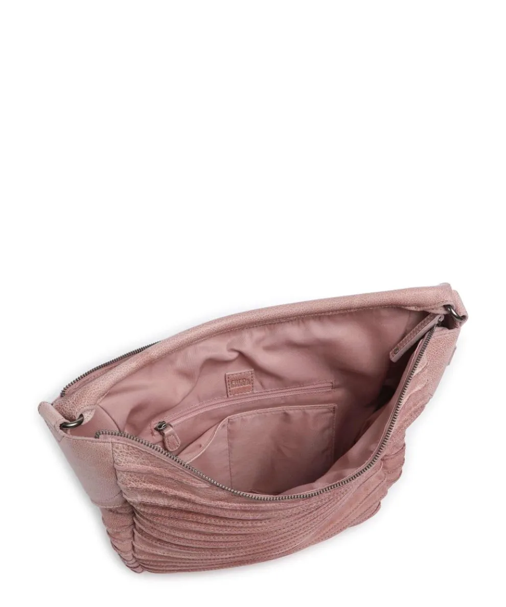 Bestseller Beuteltasche genarbtes Leder rosa