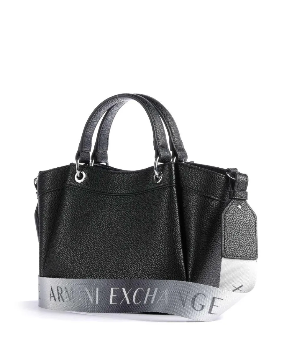 Wave S Handtasche Lederimitat schwarz