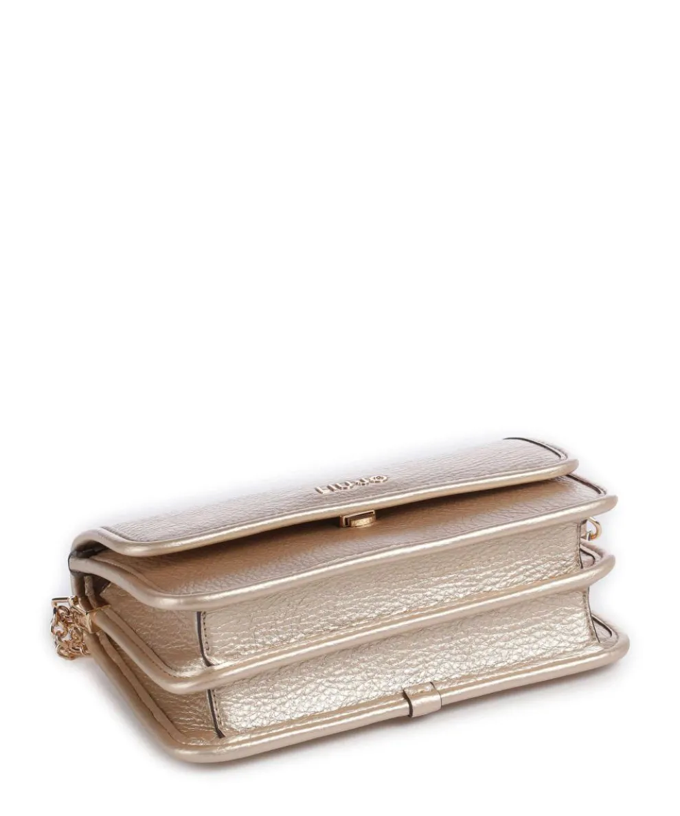 Manhattan S Schultertasche Lederimitat gold