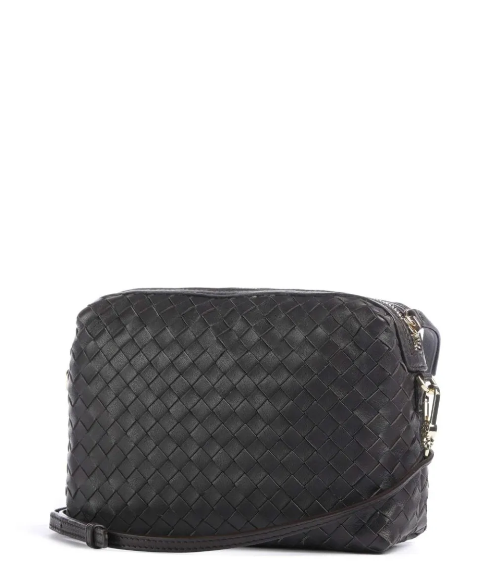 Piuma Kaia Umhängetasche fein genarbtes Leder dunkelbraun