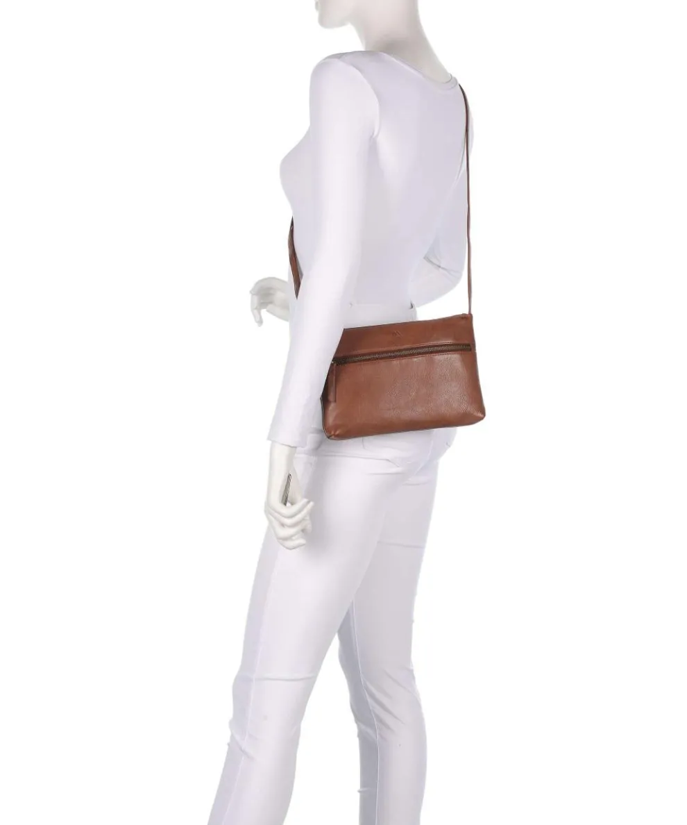 Jolie Umhängetasche fein genarbtes Rindsleder braun