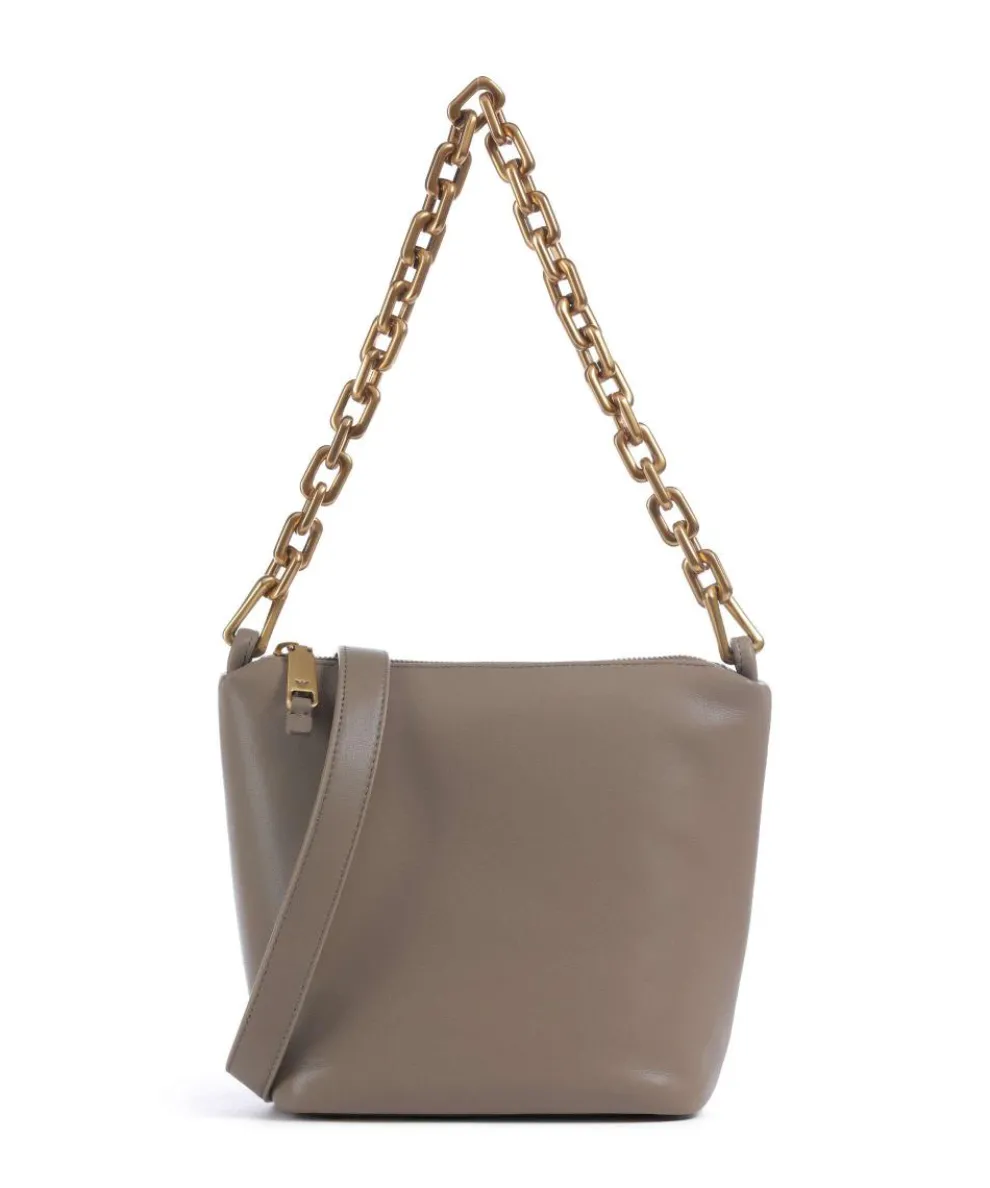 Sofi Schultertasche fein genarbtes Rindsleder taupe