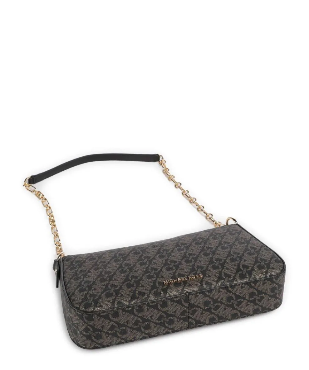 Empire Schultertasche Lederimitat schwarz/gold