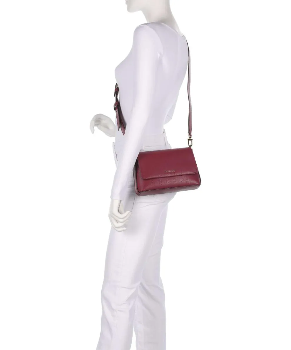 Nessa Small Umhängetasche genarbtes Rindsleder wein