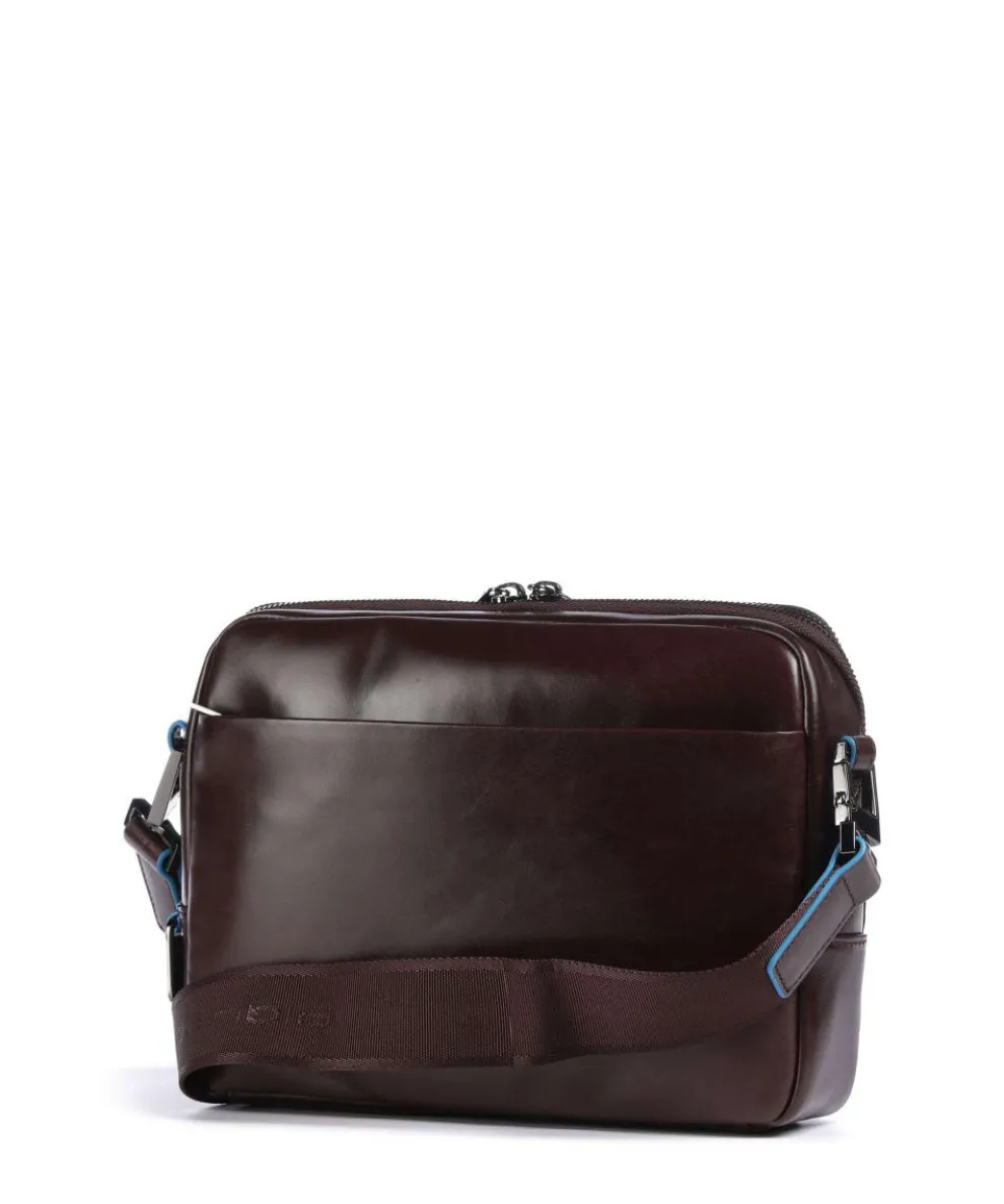 Blue Square Umhängetasche fein genarbtes Rindsleder dunkelbraun