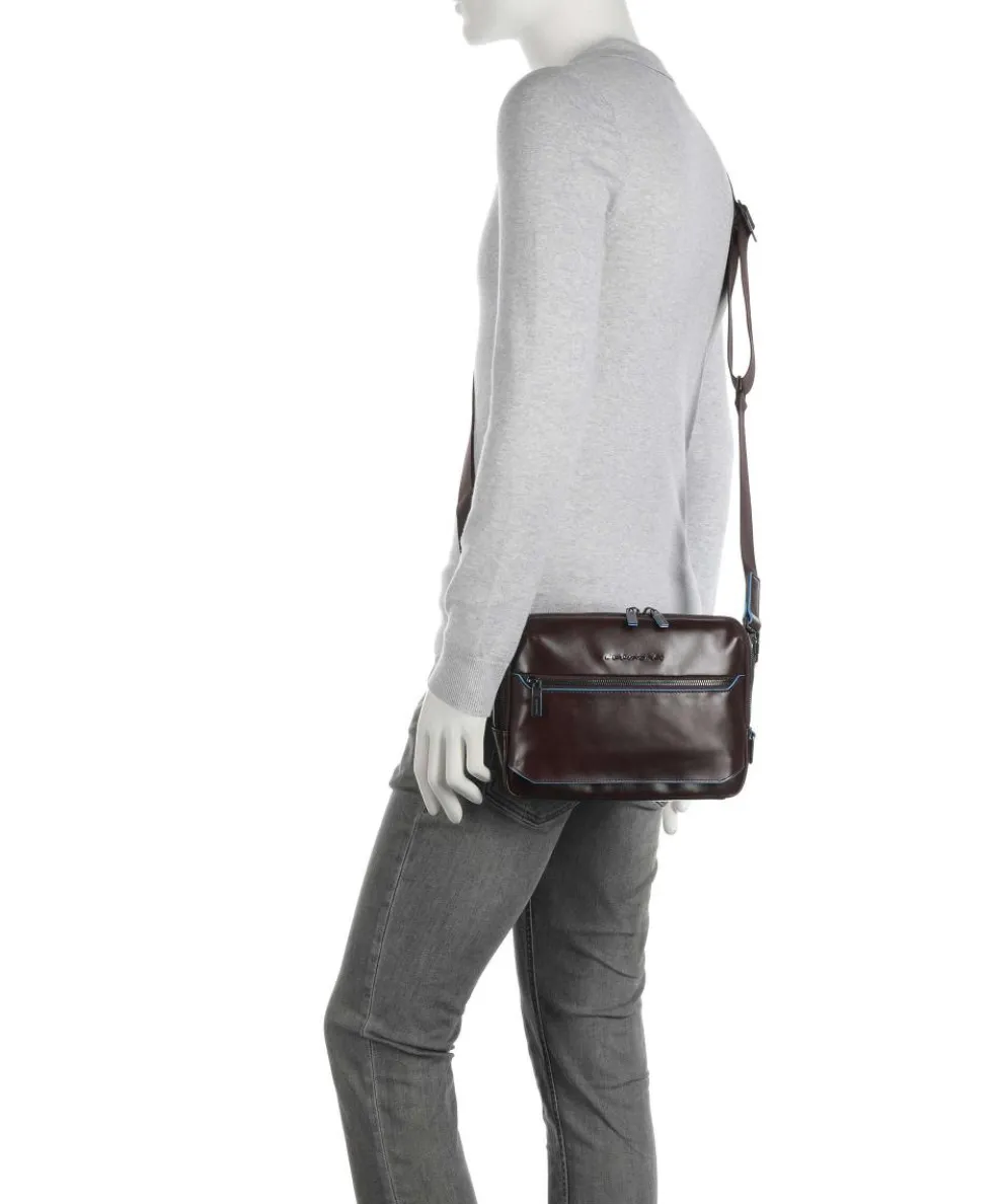 Blue Square Umhängetasche fein genarbtes Rindsleder dunkelbraun