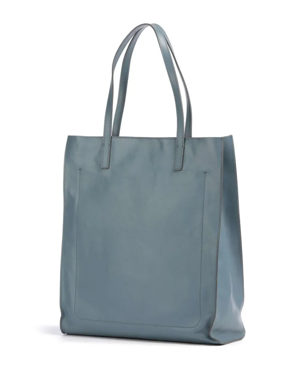 Mirra Shopper fein genarbtes Rindsleder blaugrau