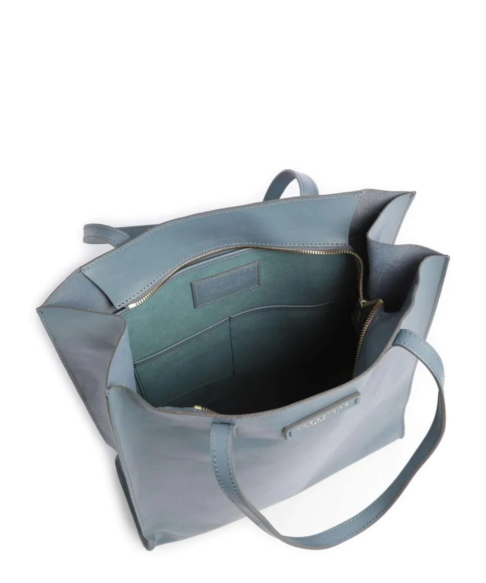 Mirra Shopper fein genarbtes Rindsleder blaugrau