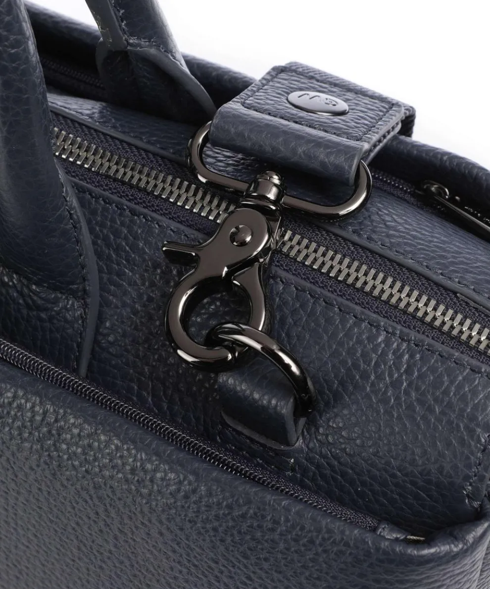 Mellow Urban Aktentasche 14″ genarbtes Kalbsleder dunkelblau