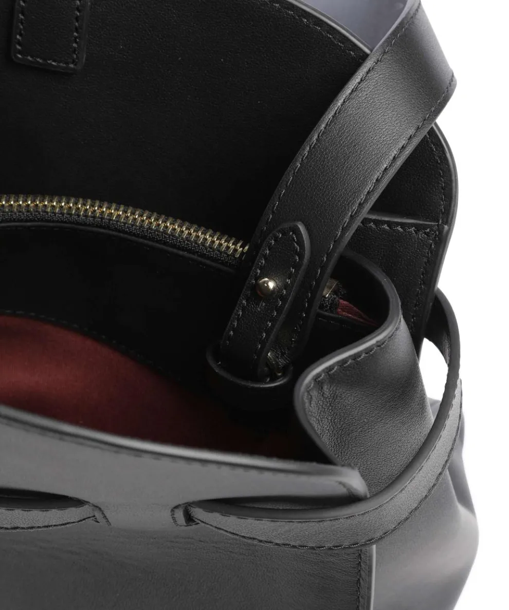 Sabine Handtasche fein genarbtes Rindsleder schwarz