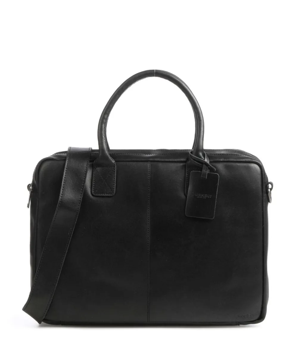 Vintage Taylor Worker Aktentasche genarbtes Leder schwarz